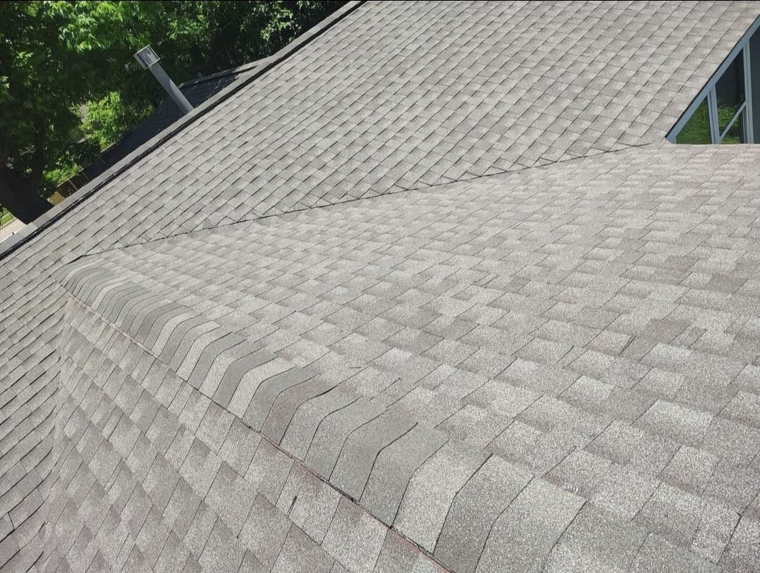 New architectural shingles installed on a Houston, TX home